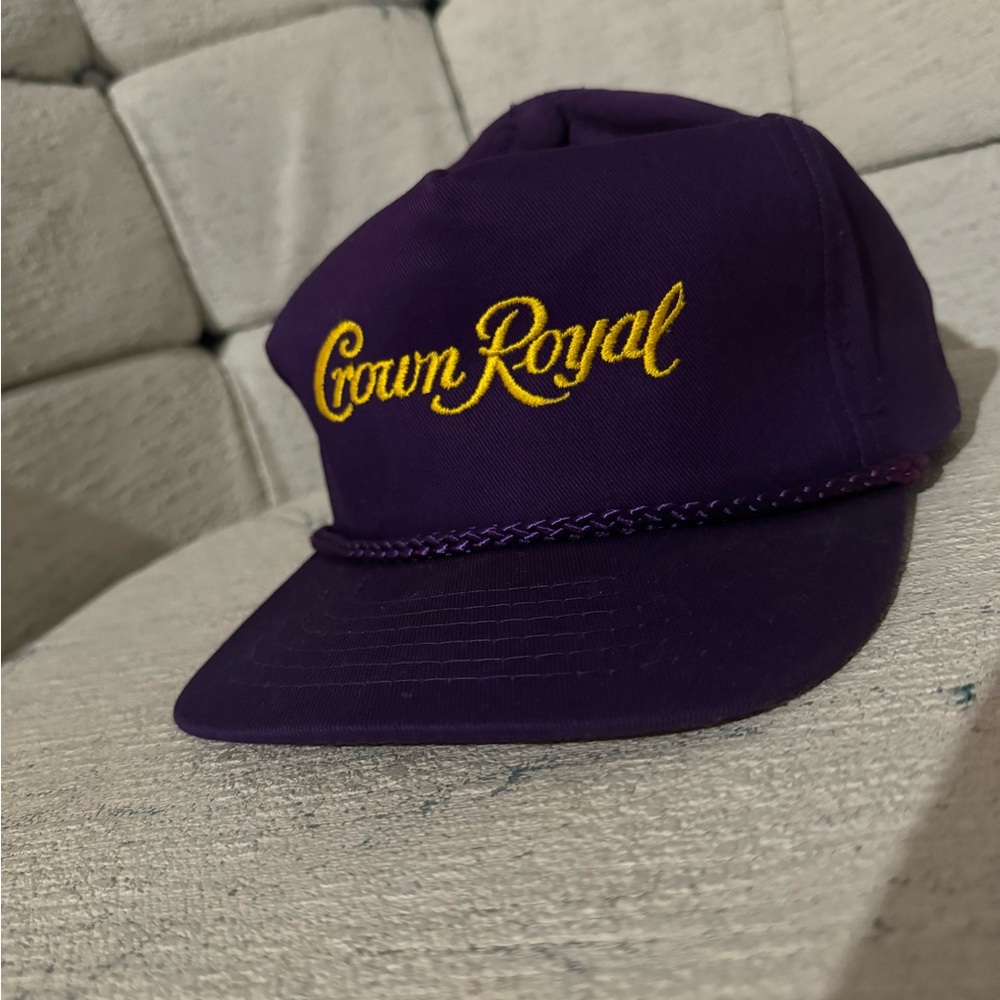 Vintage Embroidered Crown Royal Trucker Hat